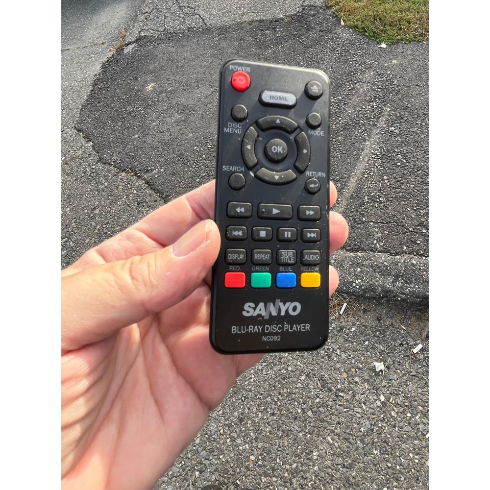 Sanyo NC092 Blu-ray Disc Player Remote Control Black Replacement